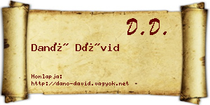 Danó Dávid névjegykártya