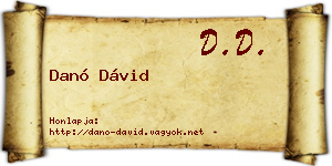 Danó Dávid névjegykártya